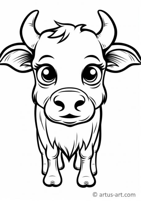 Pagina de colorat cu bovine